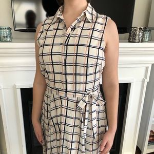 Banana Republic plaid sleeveless shirt dress